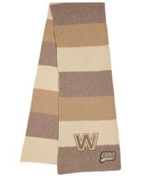 Weekend by Maxmara - Virgin Wool Striped Logo Scarf - Lyst