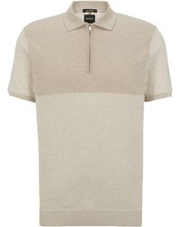 BOSS - Cotton-Silk Polo Shirt - Lyst