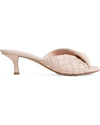 Bottega Veneta - Leather Intrecciato Blink Mules 50 - Lyst
