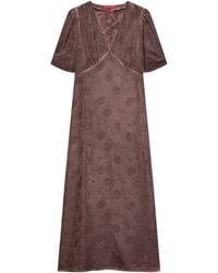 MAX&Co. - Floral Jacquard Midi Dress - Lyst