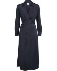 Claudie Pierlot - Satin Maxi Wrap Dress - Lyst