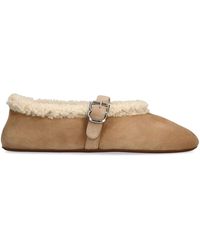 Alaïa - Shearling Ballet Flats - Lyst