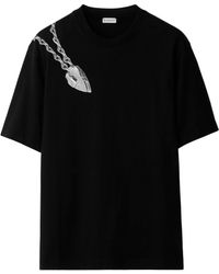Burberry - Cotton Shield Hardware T-shirt - Lyst