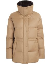 Yves Salomon - Wool-Silk Fur-Trim Down Jacket - Lyst