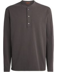 Barena - Cotton Jersey Henley Top - Lyst