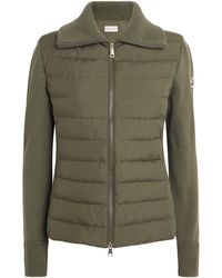 Moncler - Virgin Wool Padded Quilted Cardigan - Lyst