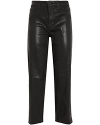 L'Agence - Coated Wanda High-rise Straight Jeans - Lyst