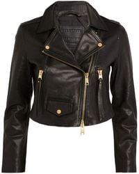 AllSaints - Leather Elora Biker Jacket - Lyst