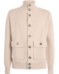 Allude - Wool-Cashmere High-Neck Cardigan - Lyst