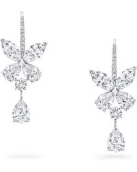Graff - And Diamond Butterfly Drop Earrings - Lyst