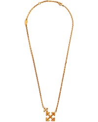 Off-White c/o Virgil Abloh Arrow Golden Brass Necklace Off White Woman Save 52% Womens Necklaces Off-White c/o Virgil Abloh Necklaces 