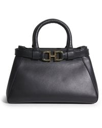 Harrods - Small Leather Grace Top-Handle Bag - Lyst