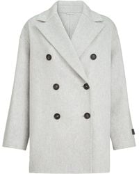 Brunello Cucinelli - Cashmere Double Beaver Cloth Pea Coat - Lyst