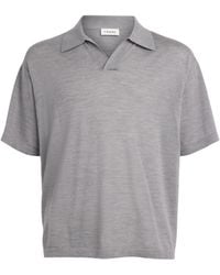 FRAME - Wool-Cashmere Superfine Polo Shirt - Lyst