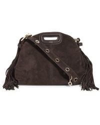 Maje - Mini Suede Miss M Shoulder Bag - Lyst