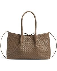 Bottega Veneta - Leather Reversible Pinacoteca Top-Handle Bag - Lyst