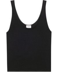 Saint Laurent - Lamé Knit Tank Top - Lyst