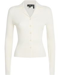 Theory - Ribbed Polo Cardigan - Lyst