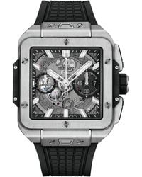Hublot - Titanium Square Bang Unico Watch - Lyst