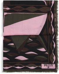 PUCCI - Wool-Silk Dune Print Pashmina - Lyst