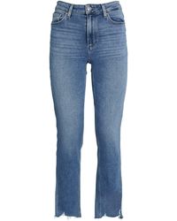 PAIGE - Cindy Raw Hem Straight Jeans - Lyst