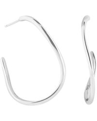 Astrid & Miyu - Rhodium-plated Silver Infinite Hoop Earrings - Lyst