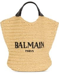 Balmain - Mini Crochet Tote Bag - Lyst