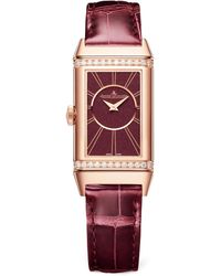 Jaeger-lecoultre - Rose Gold And Diamond Reverso One Duetto Watch 20mm - Lyst