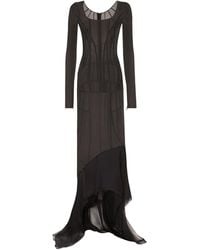 Dolce & Gabbana - Kim Dolce&Gabbana Silk Semi-Sheer Maxi Dress - Lyst