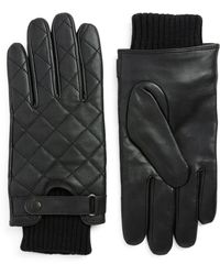 Barbour - Quilted Leather Gloves - Lyst