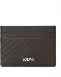 Loewe - Leather Chevron Card Holder - Lyst
