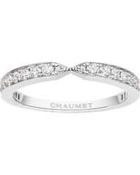 Chaumet - Platinum And Diamond Triomphe De Eternity Wedding Ring - Lyst