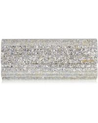 Jimmy Choo - Champagne Coarse Glitter Acrylic Clutch Bag - Lyst