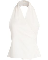 St. Agni - Organic Cotton Oxford Wrap Top - Lyst