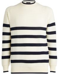 Emporio Armani - Ottoman-weave Striped Sweater - Lyst