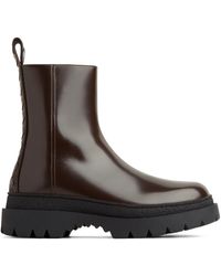 Bottega Veneta - Leather Highway Ankle Boots - Lyst