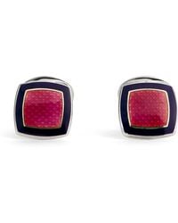 Deakin & Francis - Sterling And Enamel Cufflinks - Lyst