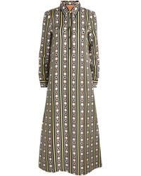 La DoubleJ - Silk Printed Maxi Shirt Dress - Lyst