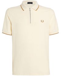 Fred Perry - Crepe Piqué Polo Shirt - Lyst