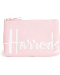 Harrods - Small Cotton Logo Pouch - Lyst