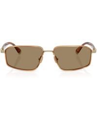 Brunello Cucinelli - Titanium Rectangle Jarama Sunglasses - Lyst