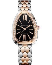 BVLGARI - Rose, Stainless Steel And Diamond Serpenti Seduttori Watch - Lyst
