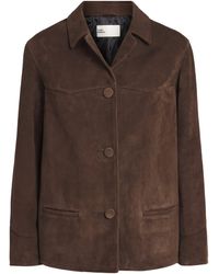 Tory Burch - Suede Lightweight Jacket - Lyst