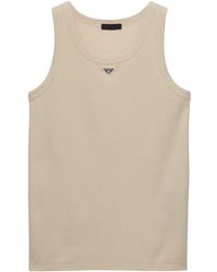 Prada - Cotton Triangle Tank Top - Lyst