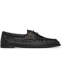 Saint Laurent - Eel Leather Le Loafer Boat Shoes - Lyst