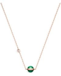 Piaget - Rose, Diamond And Malachite Possession Pendant Necklace - Lyst