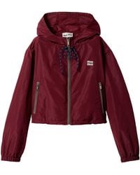 Miu Miu - Technical Hooded Jacket - Lyst