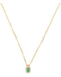 SHAY - Diamond And Emerald Mini Me Necklace - Lyst