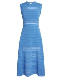 Maje - Pointelle-Knit Midi Dress - Lyst