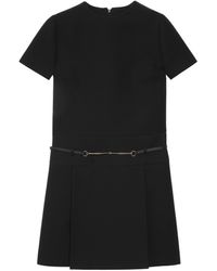 Gucci - Horsebit-belt Mini Dress - Lyst